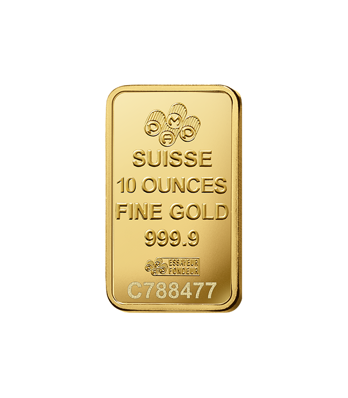 Pamp Fortuna Gold Rectangular Ingot - 10 oz