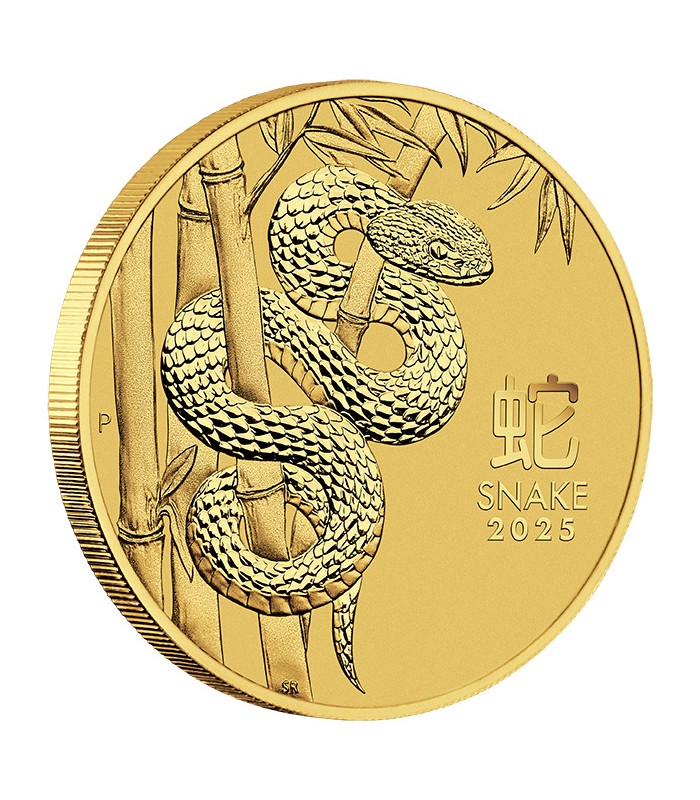 Australian Lunar Series III 2025 Year of the Snake 2oz Gold Bullion Coin