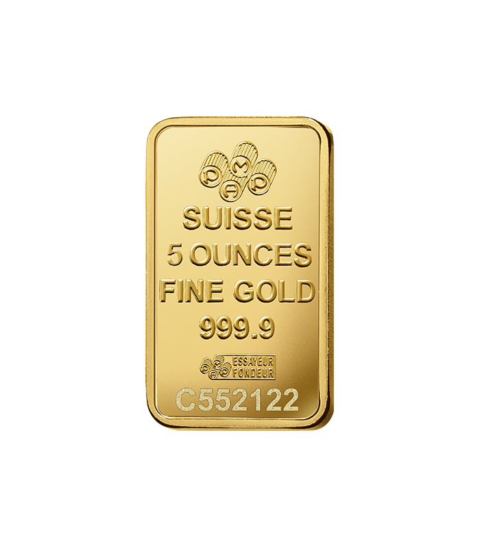 Pamp Fortuna Gold Rectangular Ingot - 5 oz