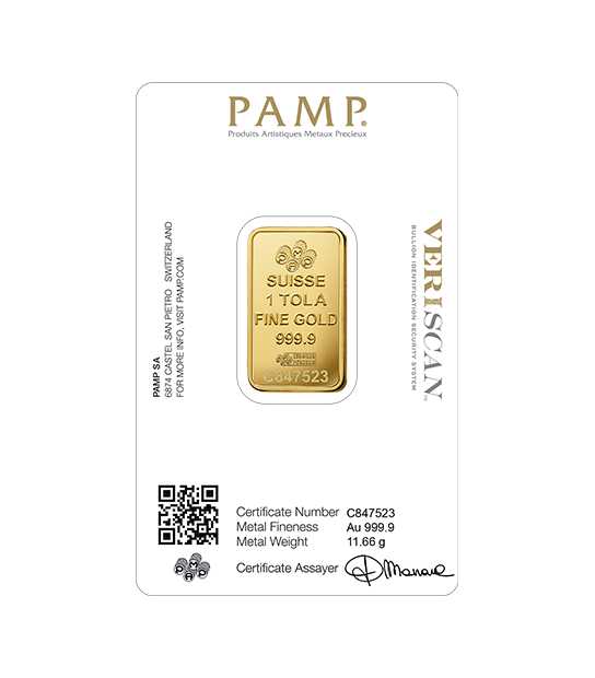 PAMP 1 Tola Gold Bar