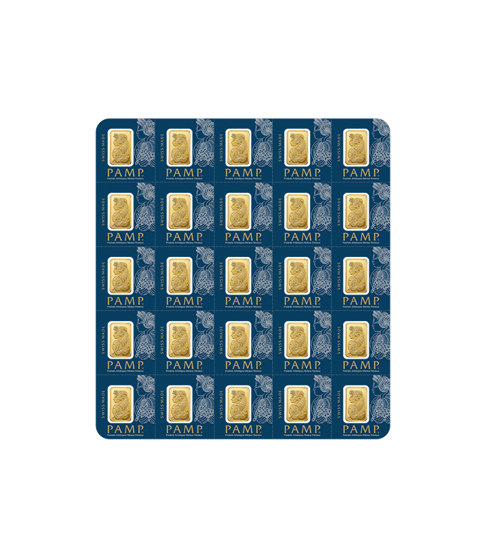 Fortuna Gold Minted Bar - Multigram 25 x 1 Gram